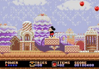 une photo d'Ã©cran de Castle of Illusion sur Sega Megadrive